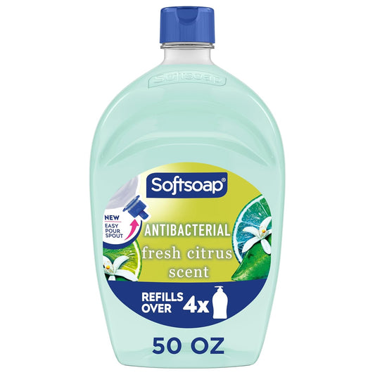 Softsoap Antibacterial Hand Soap - Fresh Citrus Scent | 50 Oz for Effective Germ Protection