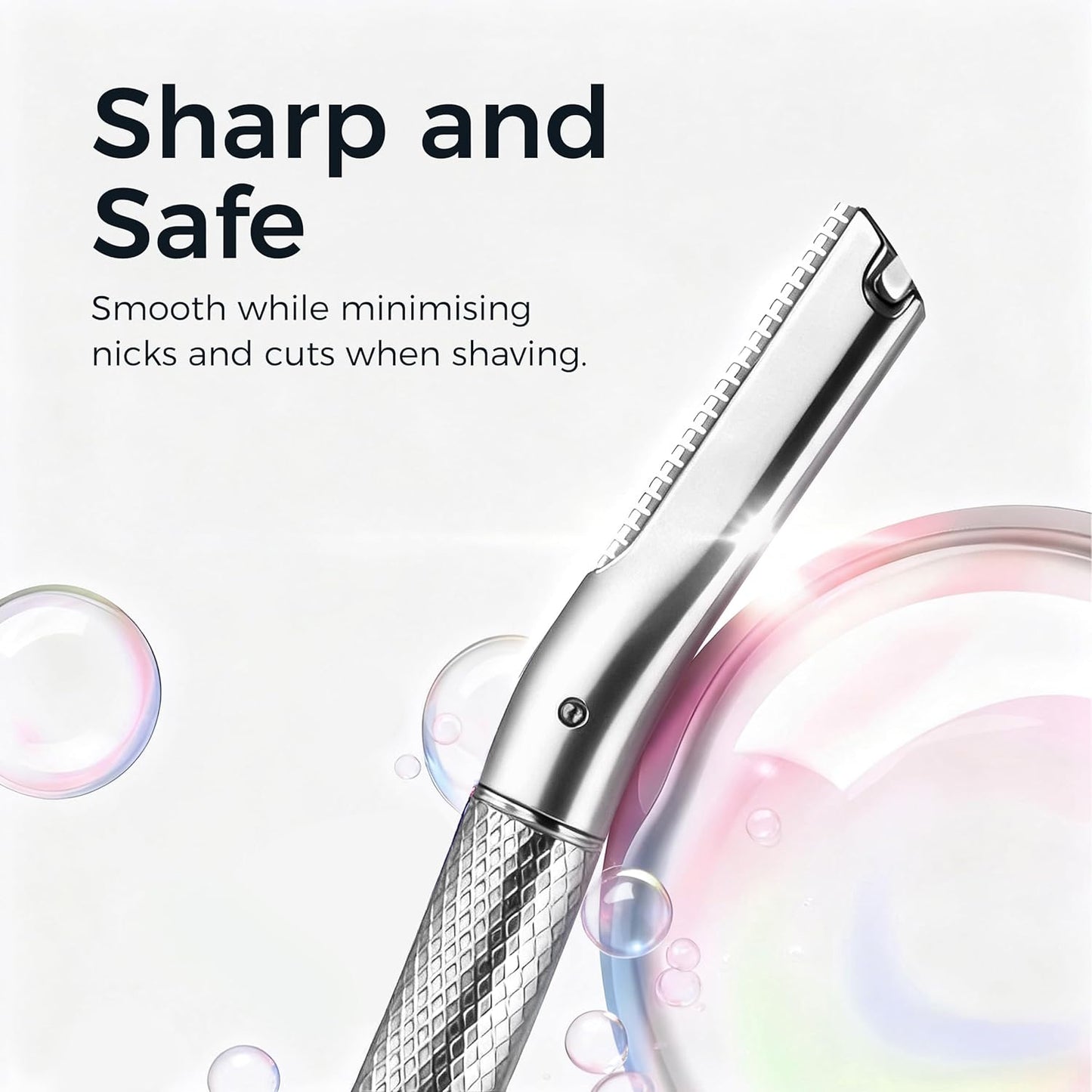 ZOMCHI Eyebrow Razor - Precision Face Trimmer for Women & Men | 6-Blade Facial Shaver in Silver