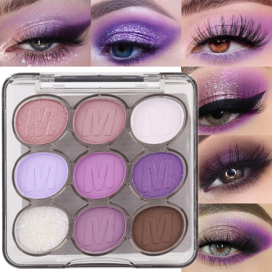 All-in-one Disk Conceal Contour Eyeshadow Palette with Mirror-10 Colors Highly Pigmented Matte Shimmer Primer Powder Makeup-Warm Nude Bronze Neutral Shadows 04#