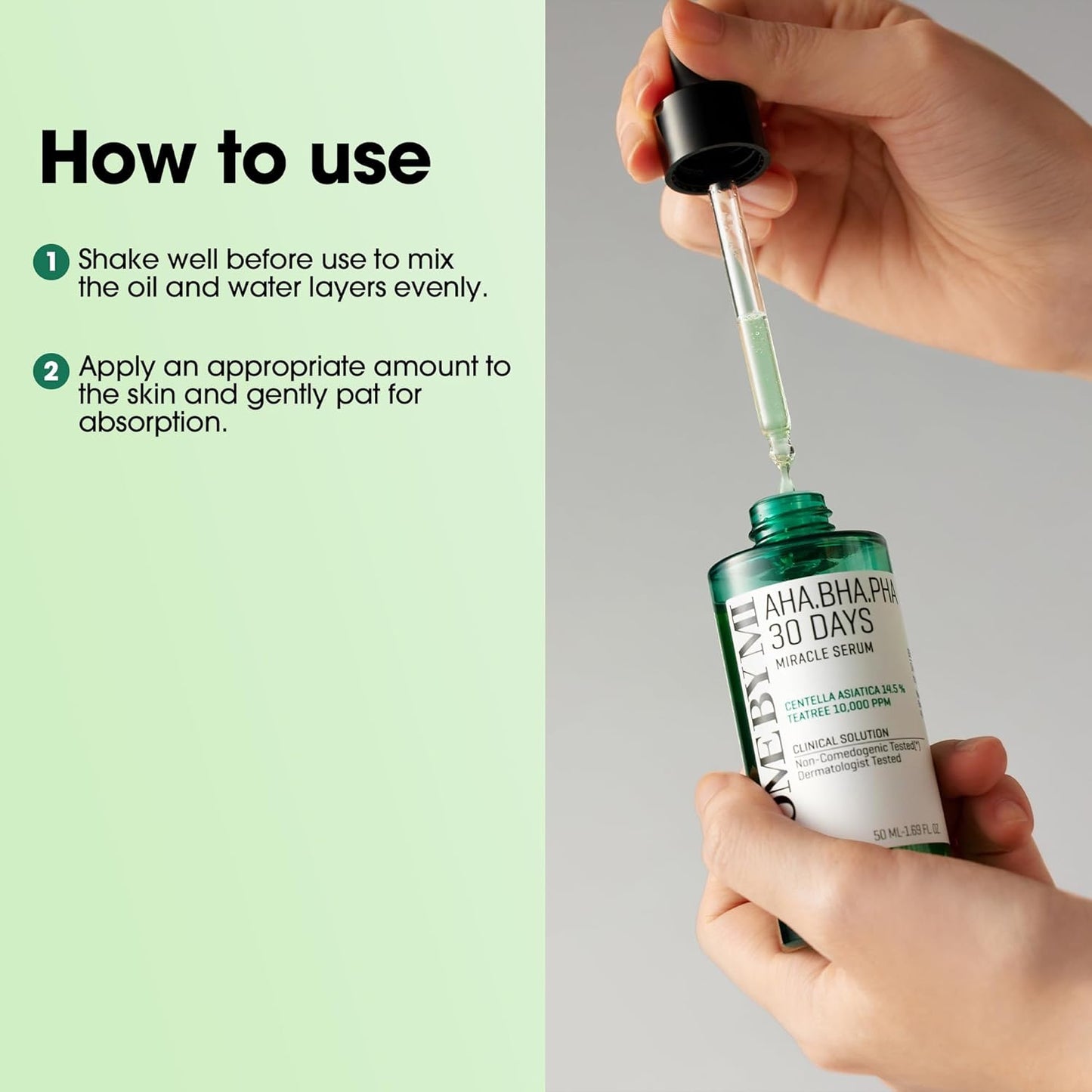 SOME BY MI AHA BHA PHA 30 Days Miracle Serum - 1.69oz, 50ml - Daily Centella Ampoule Serum with Niacinamide for Soothing, Calming and Clear Skin - Pore, Sebum and Blackhead Care - Korean Skin Care