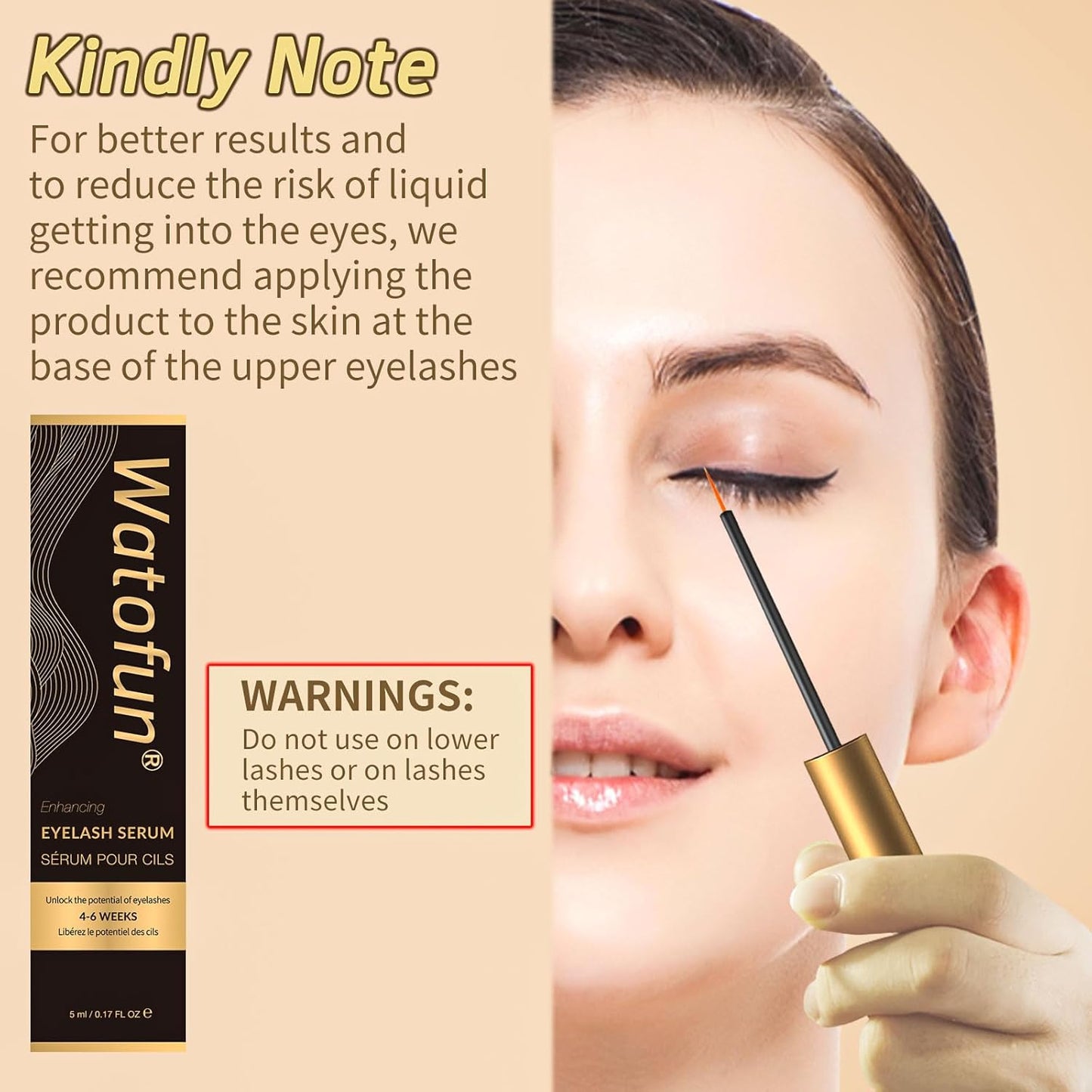 Skiennix Eyelash Growth Serum - Peptide & Vitamin Infused Formula for Longer, Thicker Lashes | Vegan & Cruelty-Free, 5mL