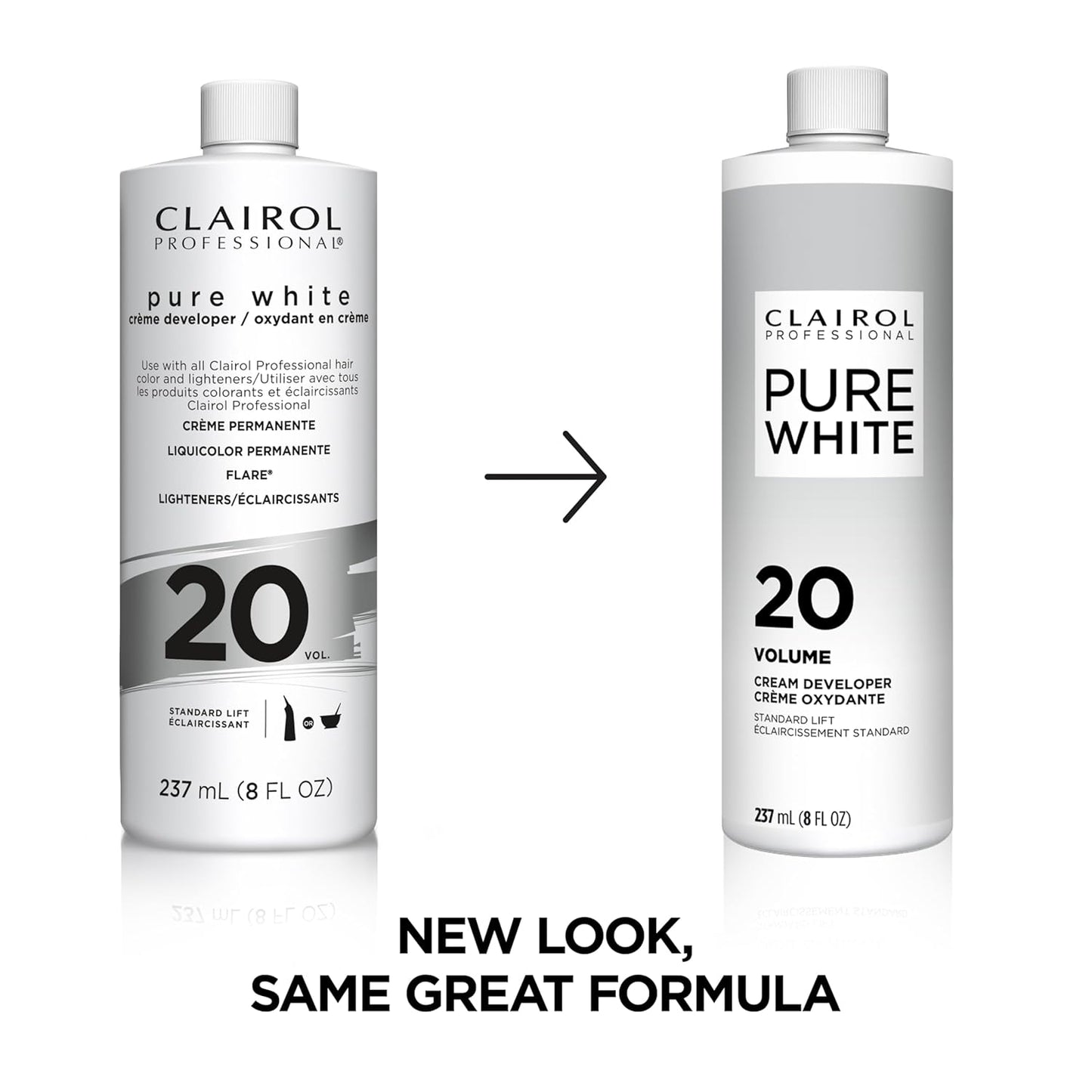 Clairol Professional Pure White 20 Volume Hair Developer - Ideal for Lightening & Gray Coverage