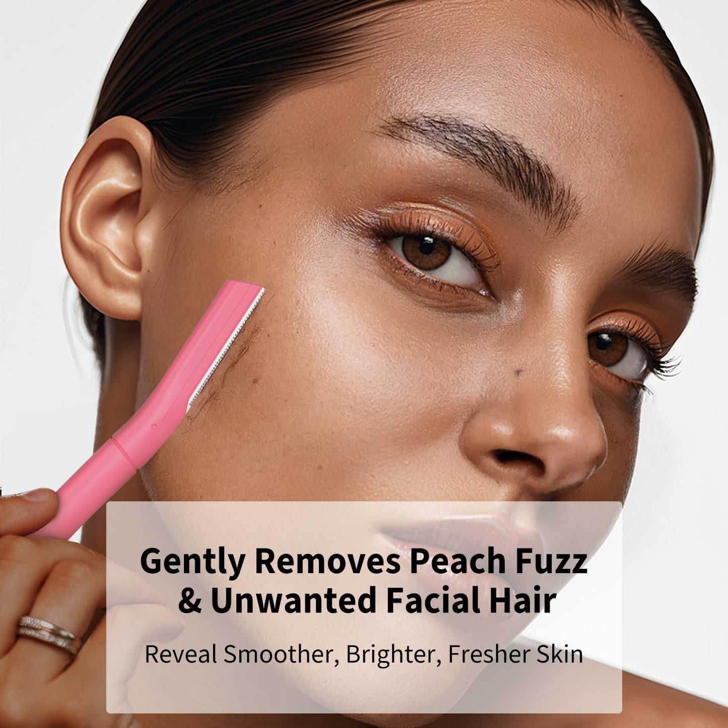 Skiennix Dermaplane Razor - Gentle Facial Exfoliation Tool for Smoother Skin | Blush Color