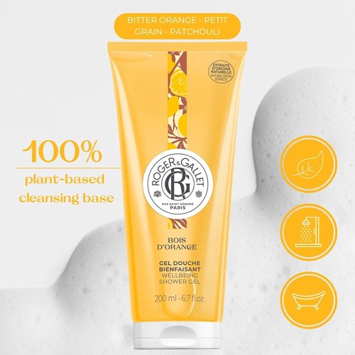 Roger & Gallet | Bois D'Orange Body Wash & Shower Gel for Women | 6.6 Oz Refreshing Cleanser