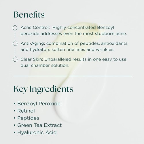 Marini SkinSolutions Duality - 10% Benzoyl Peroxide Acne Treatment & Anti-Aging Retinol Cream - 1 oz
