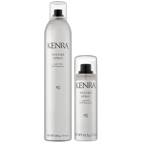 Kenra Professional Volume Spray 25 Bundle 80% | Super Hold Finishing & Styling Hairspray | Flake-free & Fast-drying | Wind & Humidity Resistance | All Hair Types | 10 oz + Travel 1.5 oz