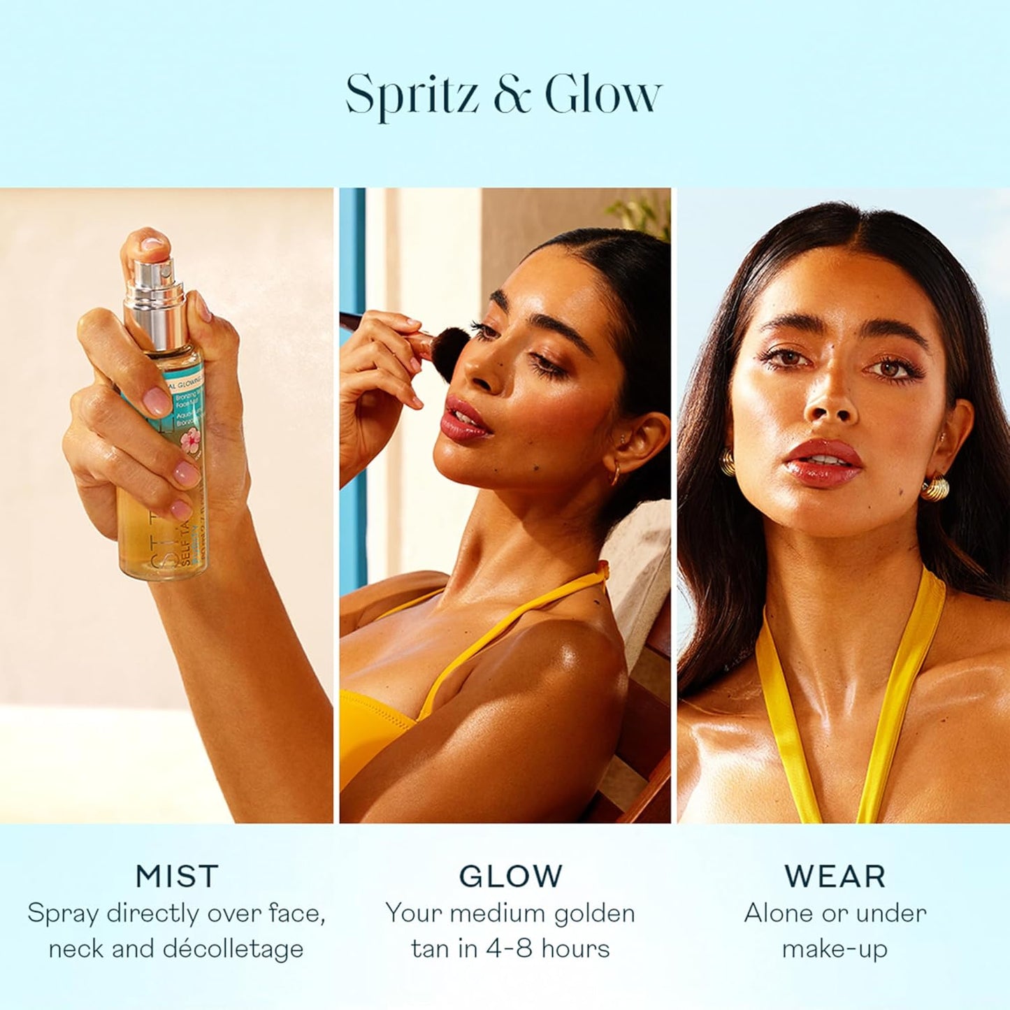 St. Tropez Self Tan Purity Face Mist - Natural Sunkissed Glow with Hyaluronic Acid | 2.7 Fl Oz