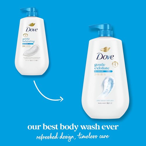 Dove Body Wash - Gentle Exfoliating Cleanser with Sea Minerals | 30.6 oz for Soft, Moisturized Skin