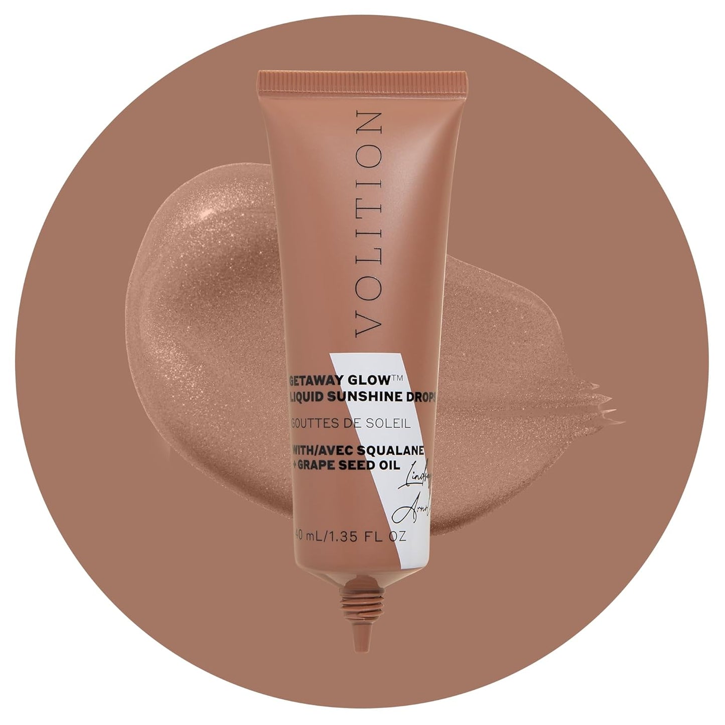Volition Beauty Getaway Glow Drops - Instant Bronze & Shimmer with Vegan Squalane | Hydrates & Smooths All Skin Tones