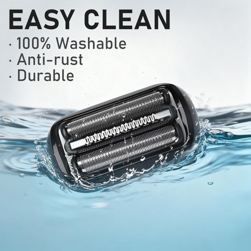 Braun Series 5 & 6 Replacement Foil Shaver Head - Compatible with 5020cs, 5018s, 5035s | 2 Count