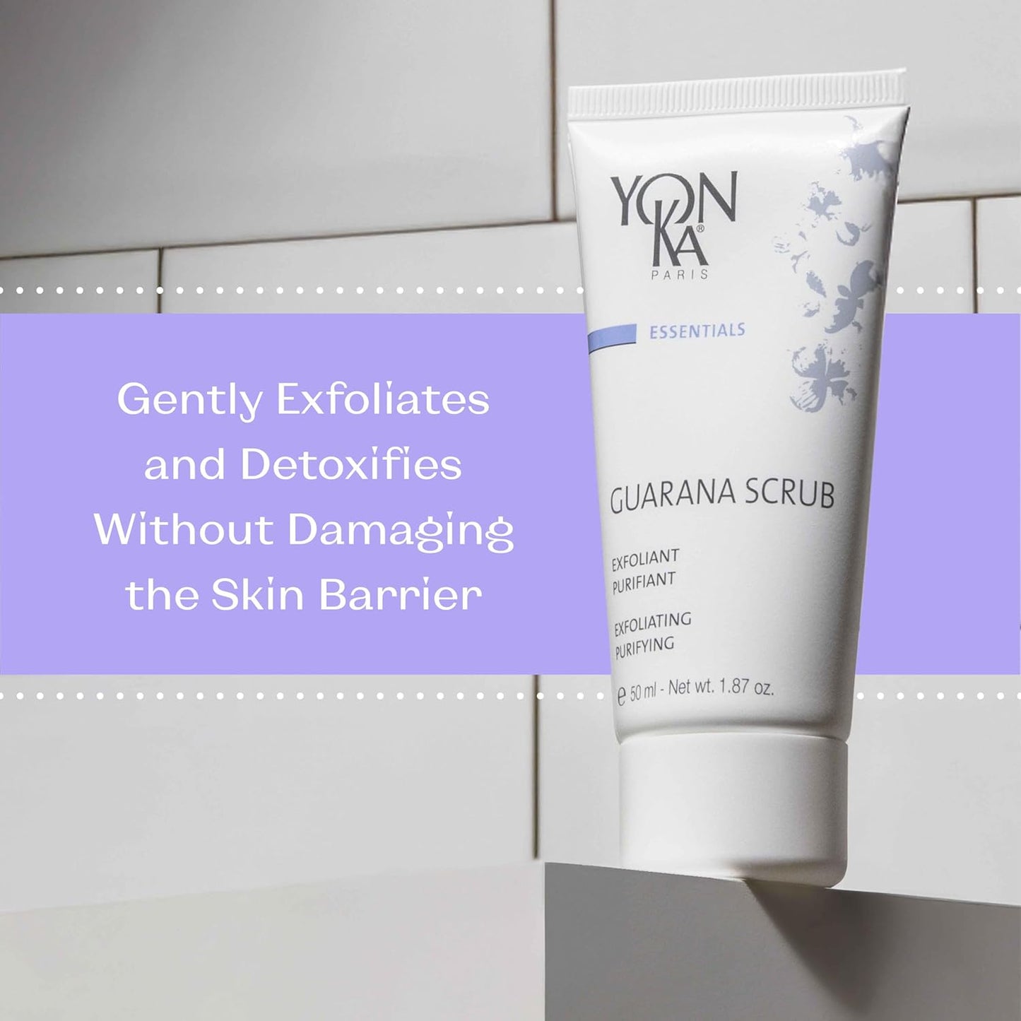 Yon-Ka Guarana Scrub - Gentle Exfoliating Face Cleanser with Rice Bran & Guarana Seed | Revives Complexion for Sensitive & Acne-Prone Skin | 1.87 fl oz