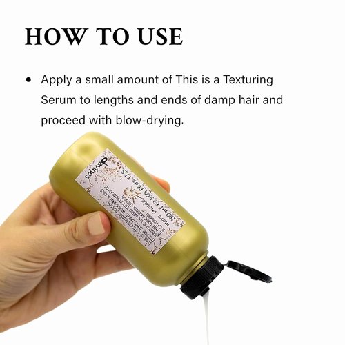 Davines Texturizing Serum - Light Hold for Wavy Looks | Adds Body & Softness, 5.07 Fl Oz