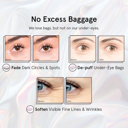 grace & stella Peptide Under Eye Patches with Niacinamide & Rice Extract - Firming Eye Masks for Dark Circles and Puffiness - Small Gifts for Women - Vegan, Cruelty-Free (White, 6 Pairs)