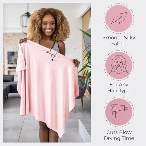 Microfiber Hair Towel Wrap by [Brand Name] - Fast Drying, Anti-Frizz & Super Absorbent | Large Size for Curly, Wavy & Straight Hair