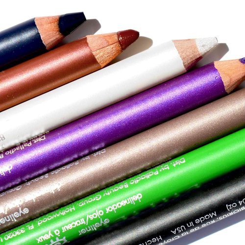 Palladio Wooden Eyeliner Pencil - Easy Application, Long-Lasting Rich Pigment | Black