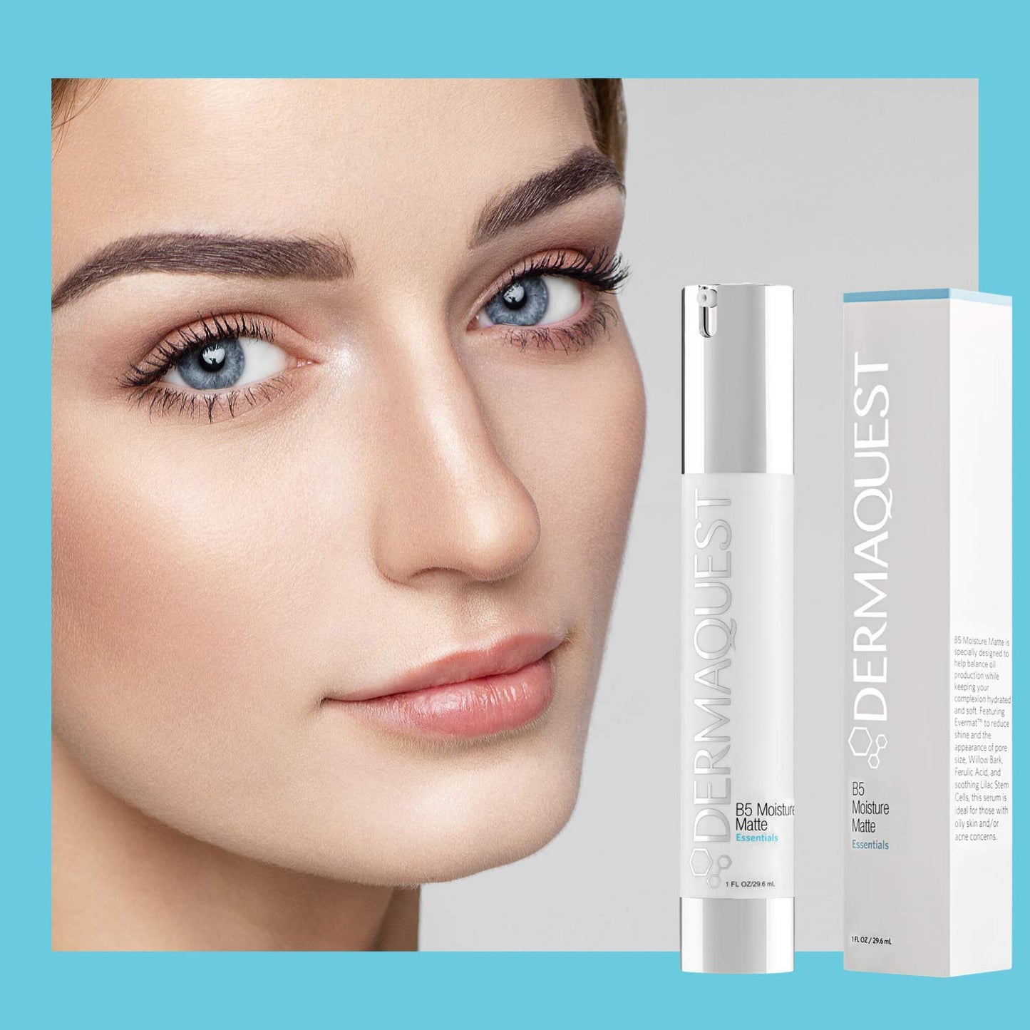DermaQuest Essential B5 Moisture Matte - Oily & Acne Prone Skin Face Moisturizer - 5% Hyaluronic Acid (1oz)