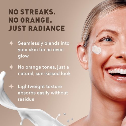 Just Nutritive Sunless Tanning Facial Cream - Intense Natural-Looking Tan for Dark Tones - 4 Oz.