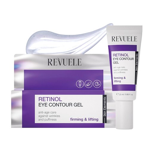 Revuele Retinol Eye Contour Gel - Anti-Aging Formula for Fine Lines, Puffiness & Dark Circles | 0.85 fl. oz.