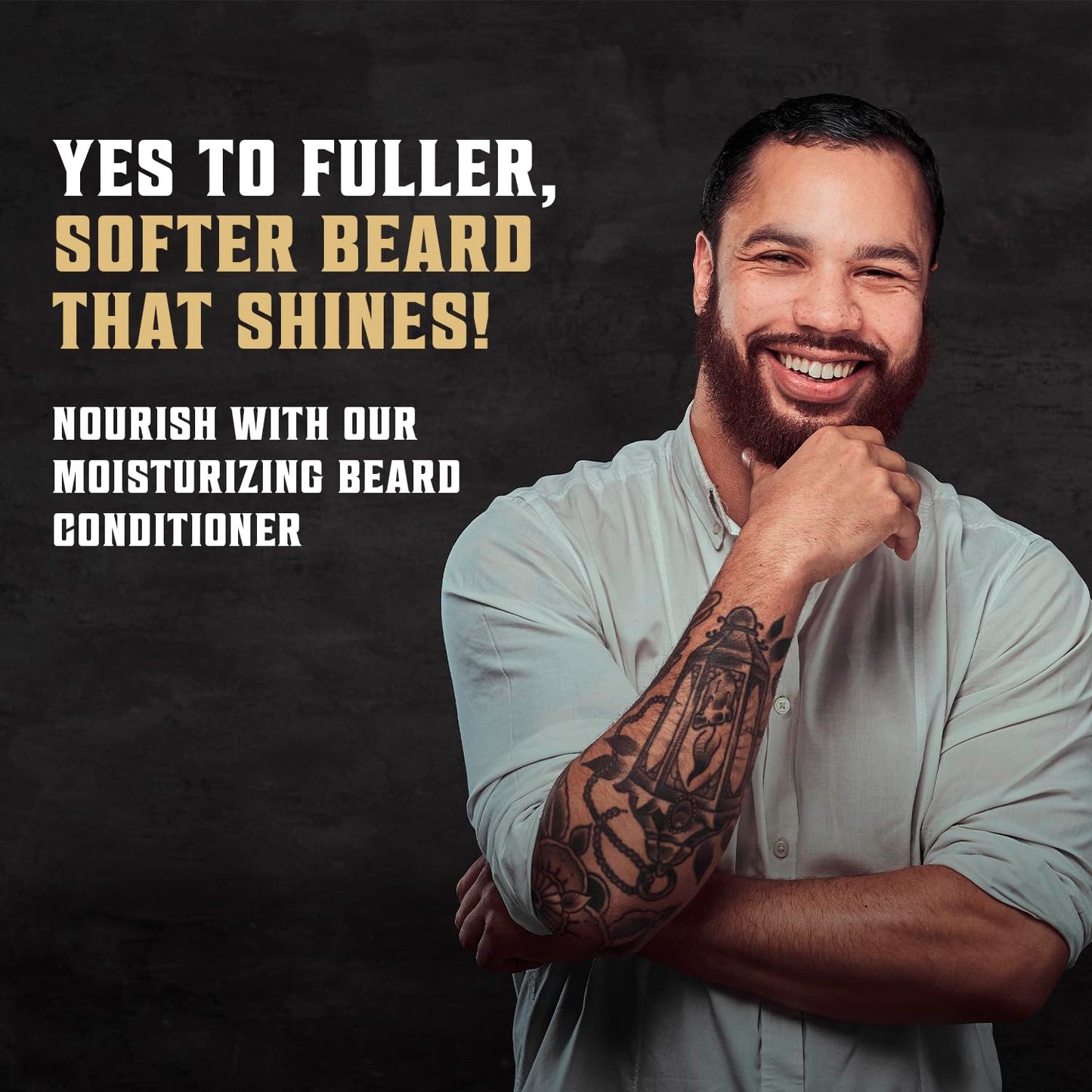 Viking Revolution Beard Wash & Conditioner | Argan & Jojoba Oil - Softens & Strengthens (17oz Spiced Vanilla)