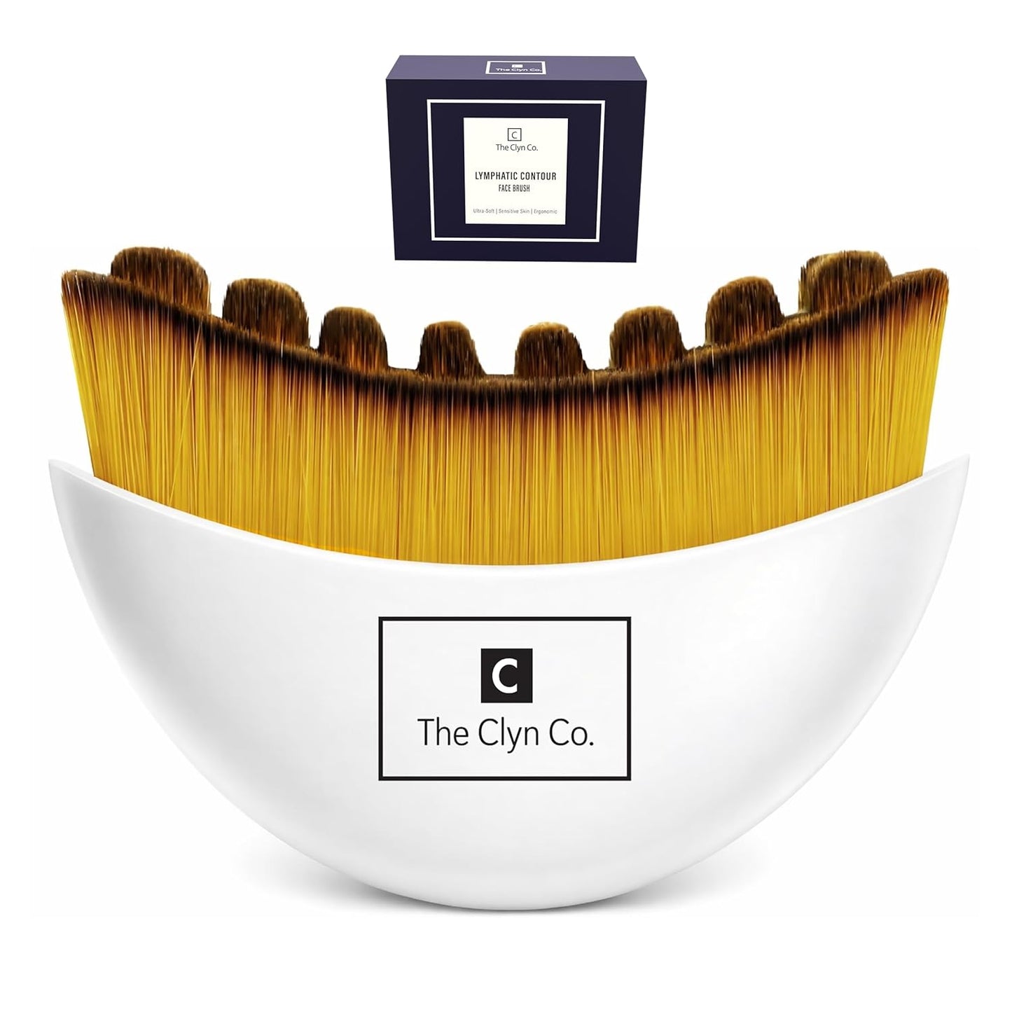 Skiennix Lymphatic Contour Face Brush - Ultra Soft Bristles & Ergonomic Handle for Radiant Skin