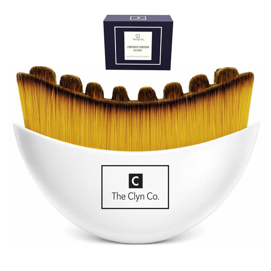 Skiennix Lymphatic Contour Face Brush - Ultra Soft Bristles & Ergonomic Handle for Radiant Skin