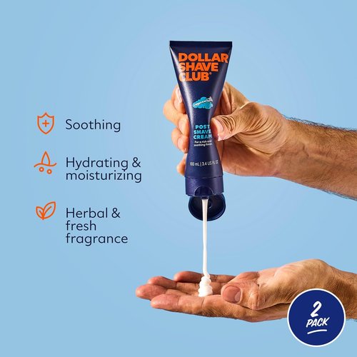 Dollar Shave Club | Hydrating Post Shave Cream | 3.4 Ounce (2 Pack) for Smooth Skin