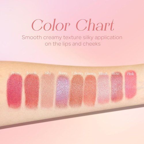 Regine Switzerland Mineral Color Balm - SPF 35 Multi-Color Stick for Lips, Cheeks & Eyes - Blendable, Creamy Formula in Pink