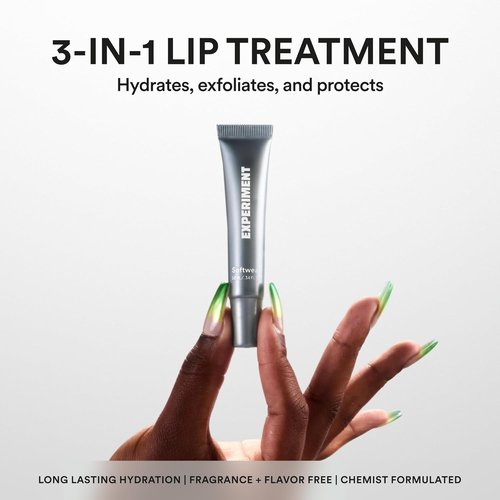 Experiment Softwear Lip Treatment Balm - 24HR Hydration with Squalane & Glycerin | Vegan, .34 FL OZ