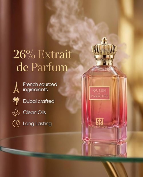 Queen of Paradise Long Lasting Perfume for Women - Luxury Eau de Parfum with Vanilla, Lavender & Mandarin - 3.4oz (100ml)