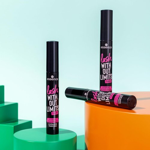 Essence | Lash Without Limits Mascara - Extreme Lengthening & Volume | Waterproof, Vegan & Cruelty-Free