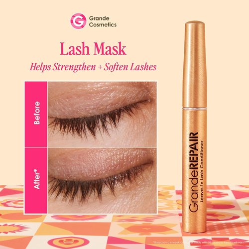 Grande Cosmetics GrandeREPAIR Leave-In Lash Conditioner - Strengthens & Protects with Biotin Peptide | 0.10 oz