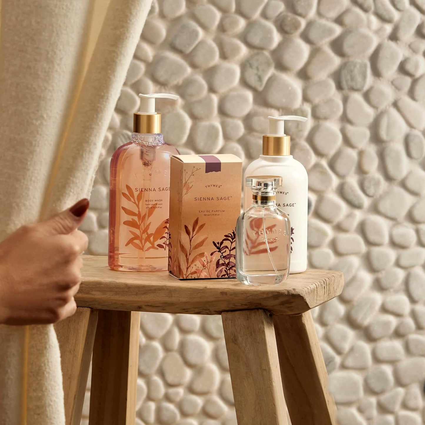Thymes Moisturizing Hand Wash Soap - Luxury Glycerin & Calendula Formula - Comforting Sienna Sage, 8.25 oz