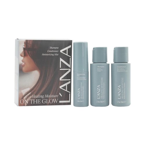 L'ANZA Healing Moisture Hair Care Kit - Hydrating Shampoo, Conditioner & Leave-In Mist | UV Protection, Color Safe, Softens & Detangles