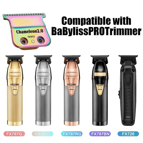 Babyliss PRO Replacement Blade - Compatible with FX707Z DLC 2.0 Trimmer FX787 & FX726 | 2 Pcs Chameleon