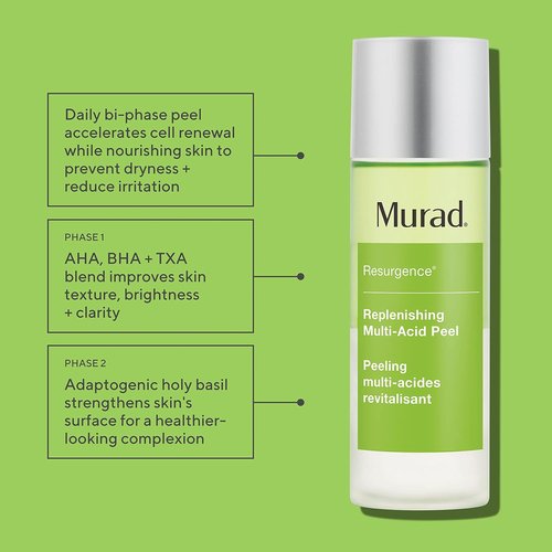 Murad Replenishing Multi-Acid Peel - AHA/BHA Salicylic & Glycolic Acid Skin Renewal - Daily Facial Treatment, 3.3 Fl Oz