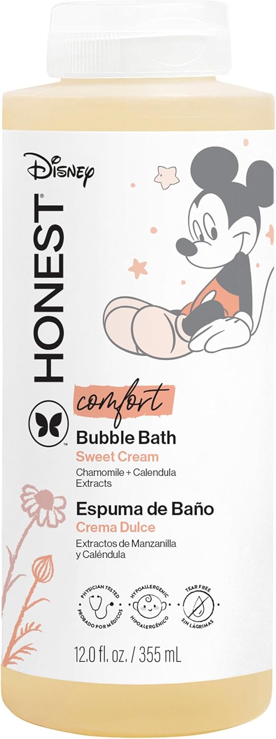 The Honest Company Foaming Bubble Bath - Gentle Tear-Free Formula with Mickey Mouse | 12 fl oz