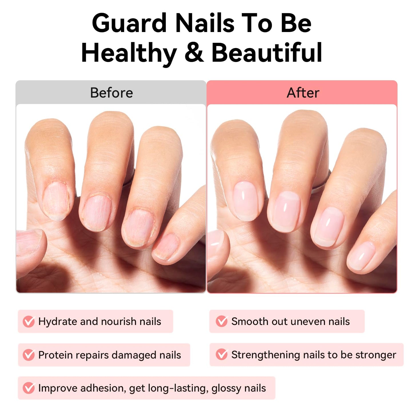 Ridge Filler Base Coat 3-in-1 Nail Strengthener Growth for Damaged Uneven Nails & Ridges, Nourish VE & Protein-Fortifying Leveling Base for Smooth, Flawless Polish | Vegan Cruelty Free