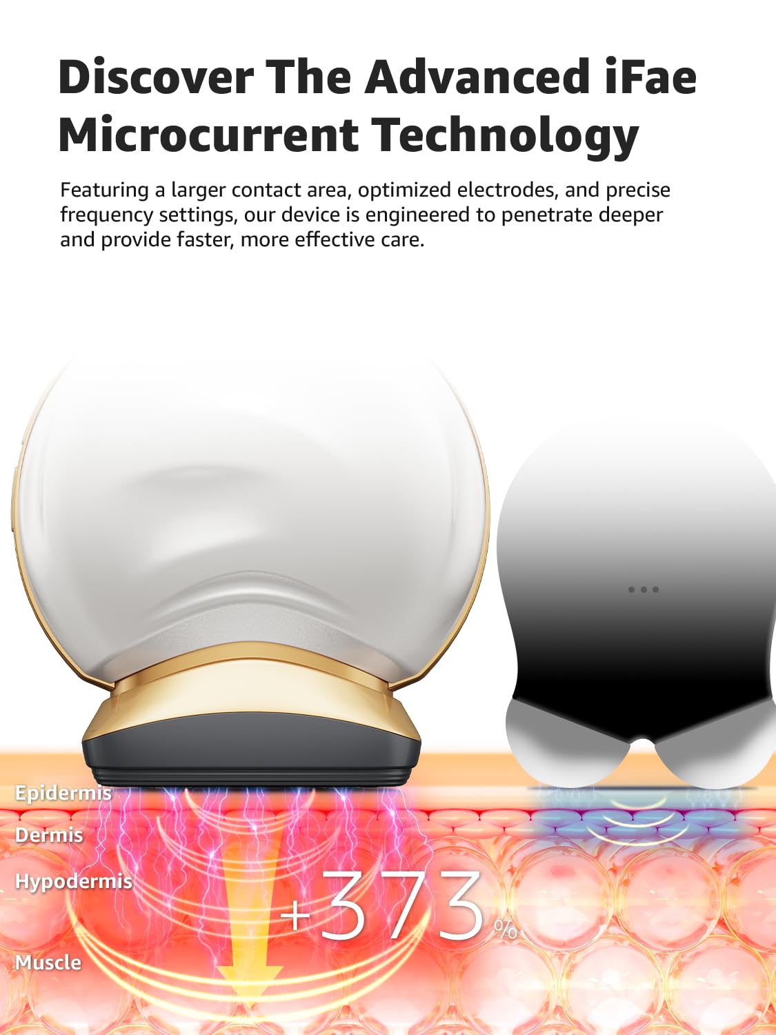 Microcurrent Facial Device Face Lift: iFae 3 in 1 Light Therapy for Face, Portable Face Lift Device for 90 Seconds Lifting, Tightening, Skin Rejuvenation Anti-Aging Wrinkle Skin Salon at Home White