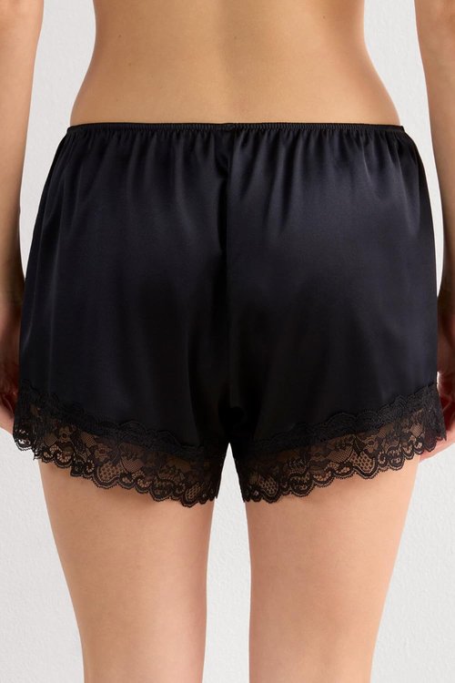 Intimissimi Silk Shorts for Women - Elegant Lace Trim Design | Luxurious Comfort and Style