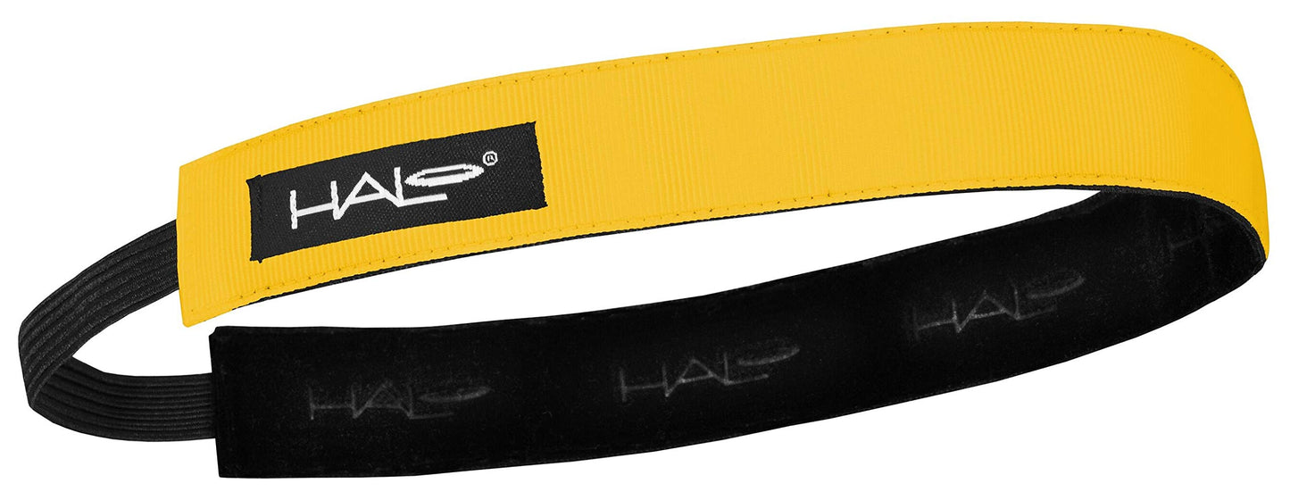 Halo Hairband Headband Sweatband Yellow 1 inch wide