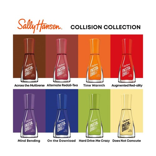 Sally Hansen Insta-Dri Nail Polish | Quick Dry, Long Lasting, Streak-Free Shine | Opaque, Shiny | 484 Mind Blending | Dark Purple Nail Color