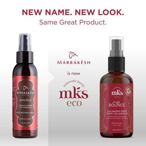 MKS Eco Bounce Volumizing Spray - Original Scent, 8 Fl Oz | Natural Weightless Volume with Argan Oil