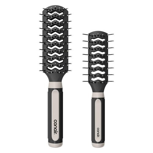 Conair Grip & Lift Vent Hairbrush Set - Full-Size & Mid-Size Brushes for Perfect Blowout Styling