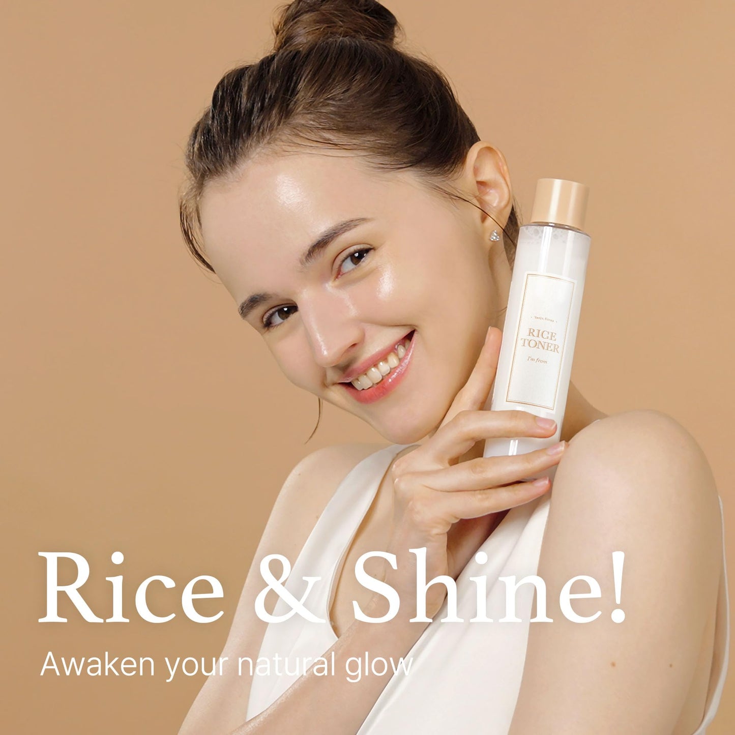 I'm from Rice Toner, Milky Toner for Glowing Skin, Korean Rice, Glow Essence with Niacinamide, Hydrating for Dry, Dull, Combination Skin, Vegan, Fragrance Free, Glass Skin 5.07 Fl Oz