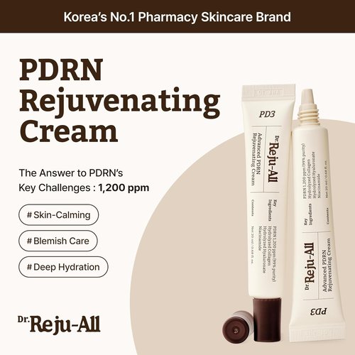 Dr. Reju-All PDRN Rejuvenating Cream - 1200ppm Moisturizer for Glass Skin & Plumping - 0.7 Fl Oz
