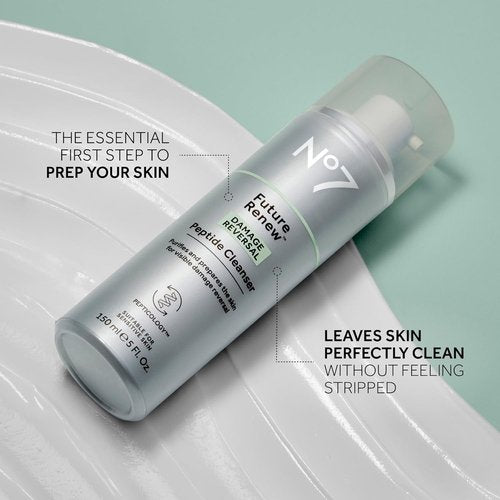 No7 Future Renew Face Cleanser - Anti-Aging Peptide Formula for Smoother, Nourished Skin | Fragrance-Free (5 Fl Oz)