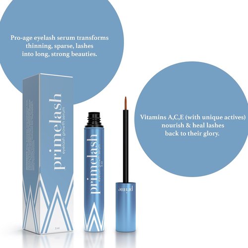 Prime Prometics PrimeLash Growth Serum for Women Over 50 - Achieve Thicker, Stronger Lashes Overnight - Vitamin Infused for Sensitive Eyes