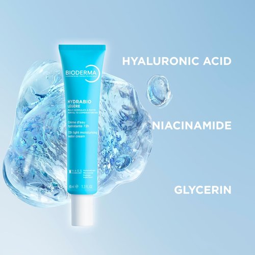 Bioderma Hydrabio Gel Cream Moisturizer - Radiant, Lightweight Formula for Sensitive Skin | 1.33 Fl Oz