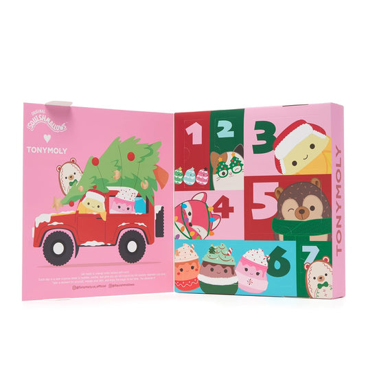 TONYMOLY x Squishmallows Advent Calendar 2025 - 7-Day Skincare Set with Hand Cream, Lip Gloss & Sheet Masks