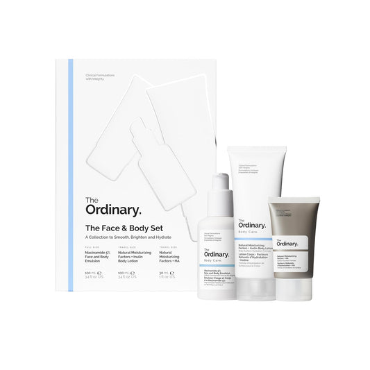 The Ordinary Daily Skincare Set - Niacinamide 5% Emulsion & Moisturizing Body Lotion | Hydrating Essentials